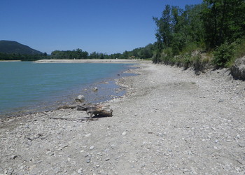 Terrassements terminés sur gravière Lafarge (juillet 2016)