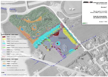 Exemple de plan avec localisation des mesures d‘entretien