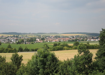 Vue partielle du paysage bocager de la commune d’Alle