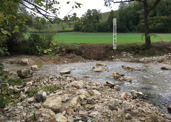 Vue du seuil depuis la berge droite état : après travaux