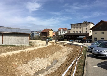 Vue d‘ensemble de la remise à ciel ouvert du tronçon (après travaux; avril 2018)