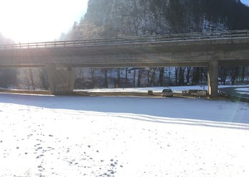 Etat initial avant la remise à ciel ouvert du ruisseau (sous tuyau; janvier 2017)