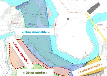 Schéma de concept des aménagements projetés