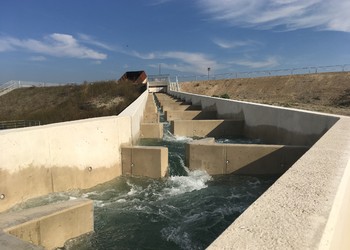 Passe technique amont après mise en eau (octobre 2018)