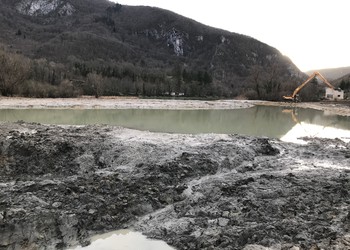 Travaux (décembre 2019) : terrassement de la Lône