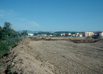 Travaux (septembre 2006) : Terrassement en cours du Parc en creux 