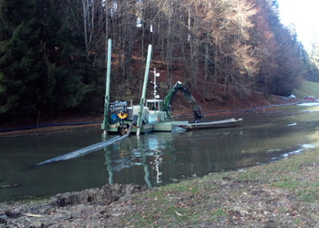 Travaux (novembre 2020) – Drague utilisée pour le dragage des boues