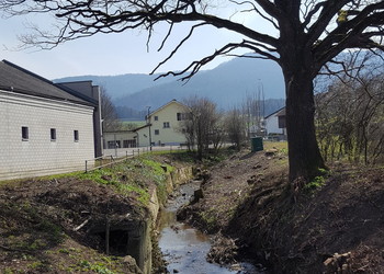 Etat initial (mars 2020) - Mur de stabilisation de berge instable