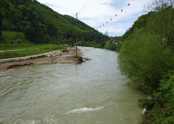 Travaux (mai 2015) - Crue de la Birse en cours de chantier
