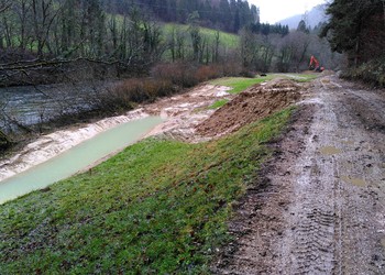 Travaux (décembre 2019) – Terrassement du bras mort