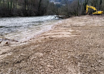 Travaux (décembre 2019) – création d’une terrasse basse visant au développement des milieux pionniers