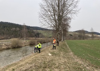 Etat initial (mars 2022) – Bied de Môtiers : Emplacement de la future confluence avec l’Areuse