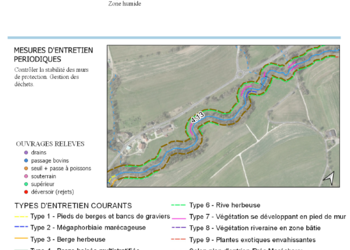 Exemple d’une fiche tronçon du plan d’entretien du Seyon.