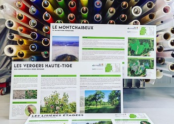 Panneaux à la sortie de l’impression. ©Atelier Marquis