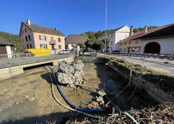 Travaux (septembre 2023) - Début des travaux avec l’assèchement des boues