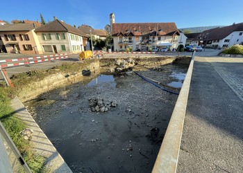 Travaux (septembre 2023) - Début des travaux avec l’assèchement des boues