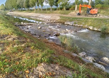 Etat réalisé (septembre 2024) – Seuils échancrés et stabilisés améliorant la migration piscicole et l’écoulement des eaux.