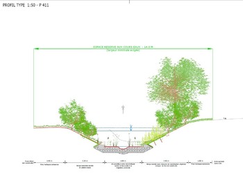 Profil type des aménagements créés sur la Pran