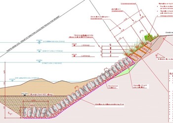 Extrait du plan d’exécution de l’ouvrage développé conjointement entre Gruner AG et BIOTEC SA