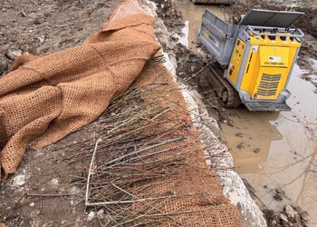 Travaux (novembre 2025) – Réalisation des lits de plants et plançons en cours