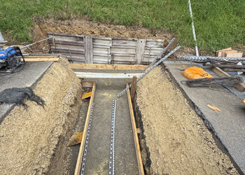Travaux (mai 2026) - coffrage d'un des passages sous la route