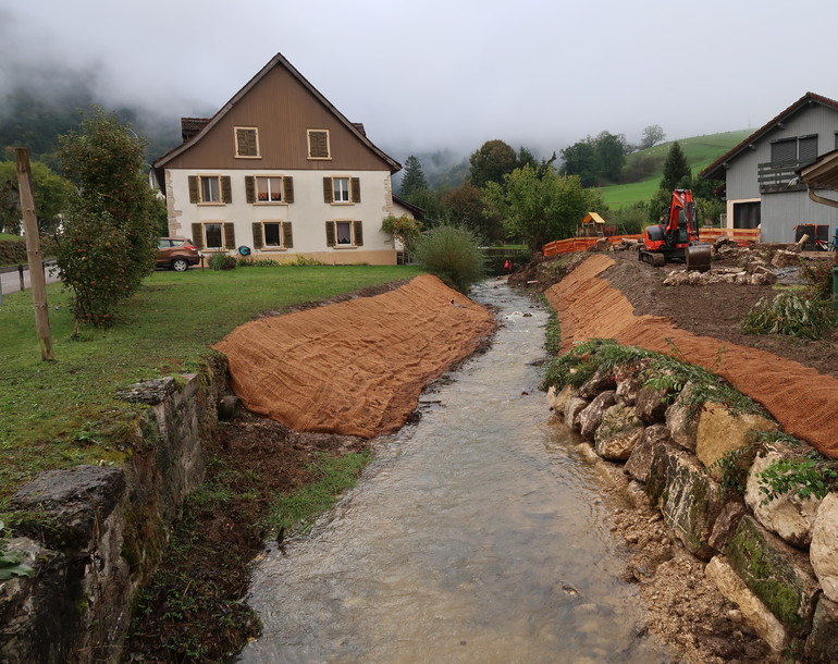 Remise en état des berges de la Scheulte à Mervelier (JU)