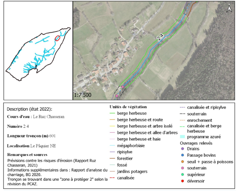 Analyse du réseau hydrographique de la commune de Val-de-Ruz et plan d’entretien des cours d’eau du Seyon et de la Sorge (NE)